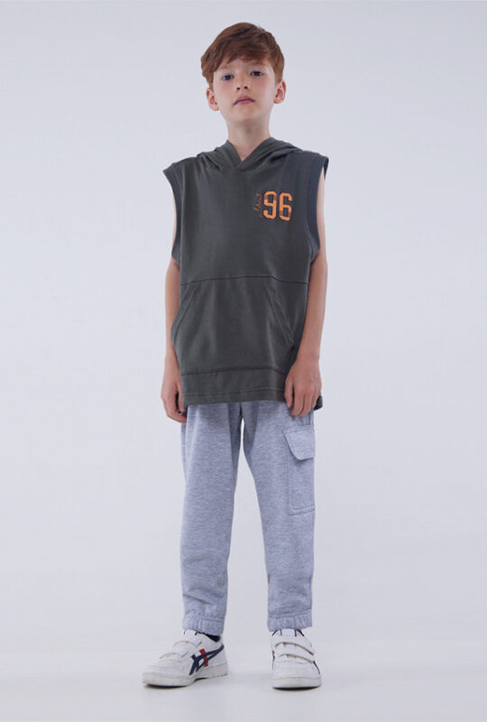 chaleco verde moda para niños